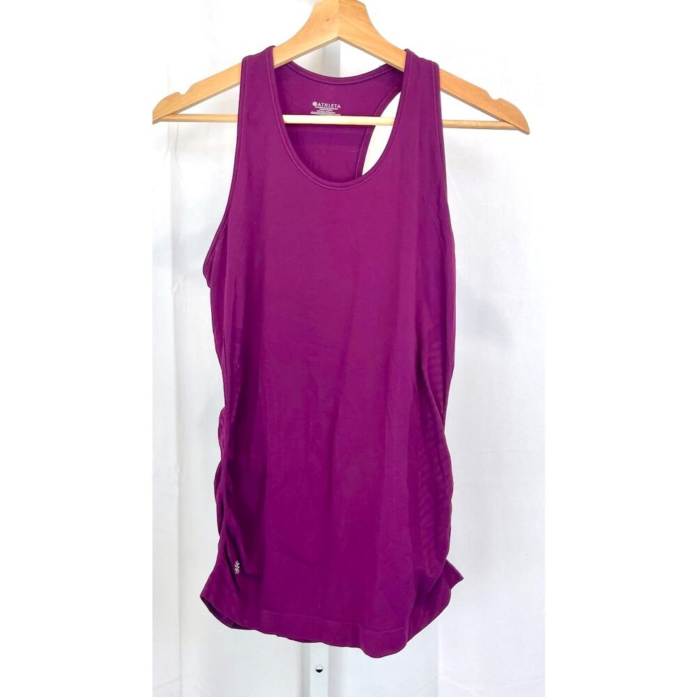 ATHLETA Speedlight Seamless Tank Top Sleeveless Racerback Stretch Purple Size S